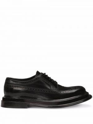 Pantofi brogue cu șireturi din dantelă Dolce & Gabbana negru
