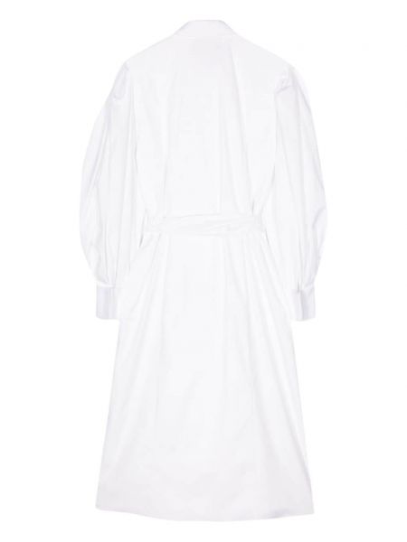 Sukienka koszulowa bawełniana Carolina Herrera biała