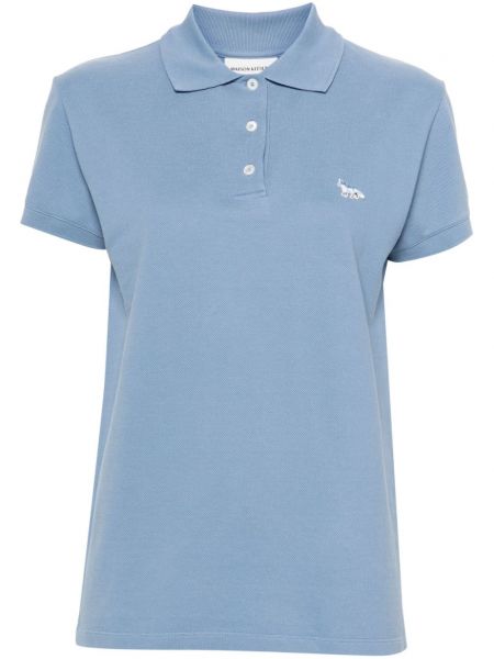 Poloshirt Maison Kitsuné blå