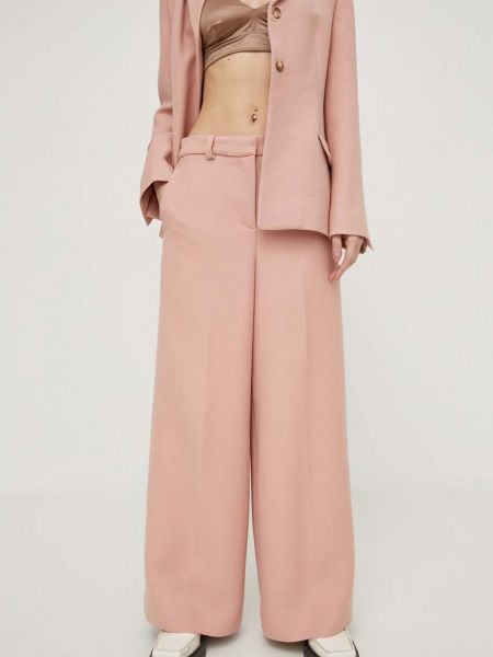 Pantaloni cu talie înaltă Lovechild roz