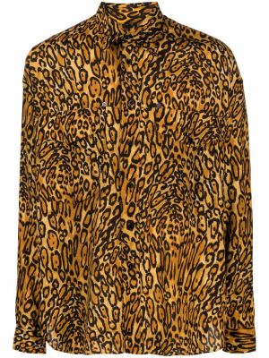 Leopardí košile s potiskem Moschino