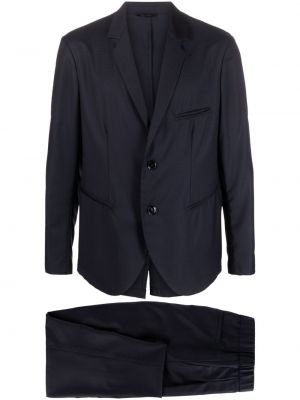 Vlněný oblek Giorgio Armani modrý