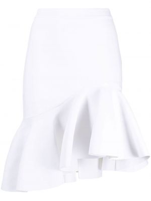 Peplum asymetrické sukně Alexander Mcqueen bílé