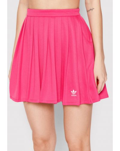Spódnica plisowana Adidas, różowy