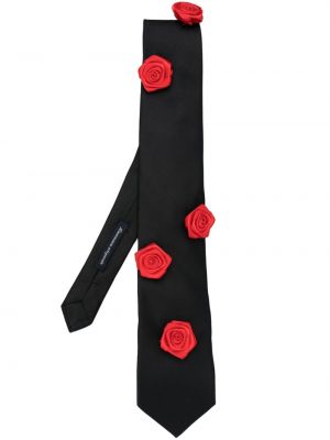Jedwabny krawat w kwiatki Canaku