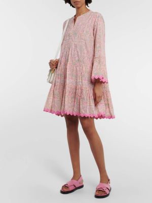 Хлопковое платье мини в цветочек с принтом Juliet Dunn