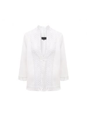 Льняная блузка Giorgio Armani белая