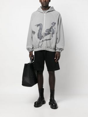 Abstrakter hoodie mit print Misbhv grau