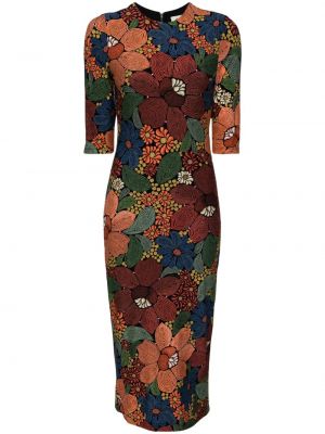 Midi haljina s cvjetnim printom Farm Rio crna