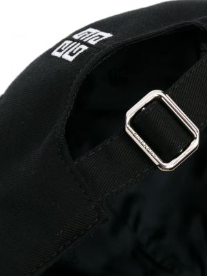 Medvilninis siuvinėtas kepurė su snapeliu Givenchy juoda