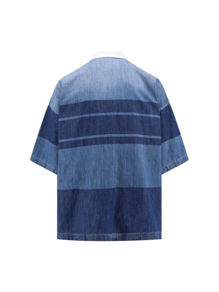 Camisa de algodón de encaje Dsquared2 azul