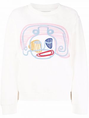 Abstrakt trykk sweatshirt Henrik Vibskov hvit