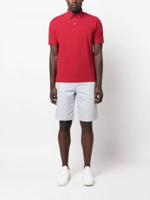 Polo en coton avec manches courtes Zanone rouge