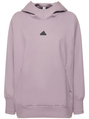 Džemperis su gobtuvu Adidas Performance rožinė