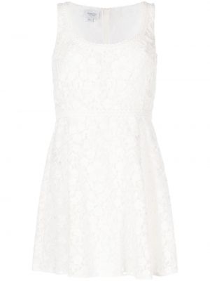 Мини рокля без ръкави с дантела Giambattista Valli бяло