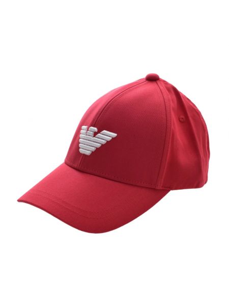 Czerwona czapka z daszkiem Emporio Armani