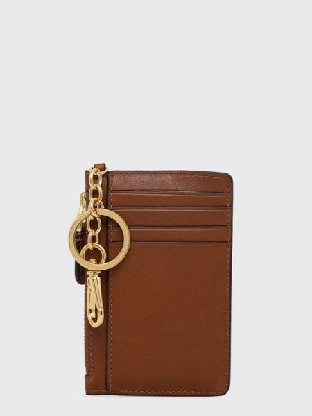 Кожаный кошелек Lauren Ralph Lauren коричневый
