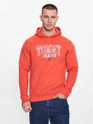 Priliehavá mikina Tommy Jeans oranžová