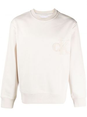 Bluza z okrągłym dekoltem Calvin Klein Jeans biała