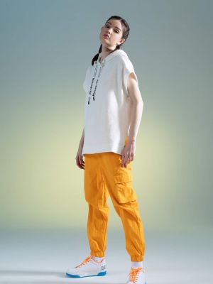„cargo“ stiliaus kelnės su kišenėmis Defacto oranžinė