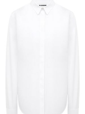 Хлопковая рубашка Jil Sander белая