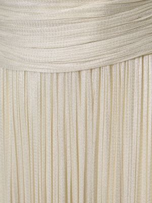 Tylové hedvábné dlouhé šaty Maria Lucia Hohan bílé
