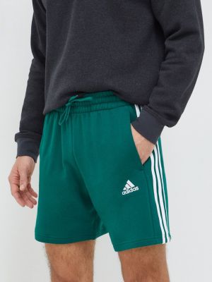 Хлопковые шорты Adidas зеленые