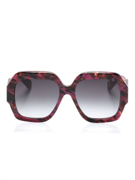 Oversize слънчеви очила Chloé Eyewear розово