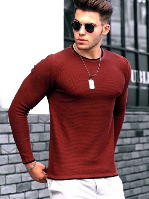 Пуловер Madmext винено червено