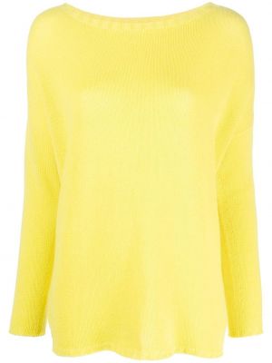 Pull en cachemire col bateau Fabiana Filippi jaune