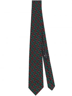 Cravată de mătase cu imprimeu geometric Etro verde