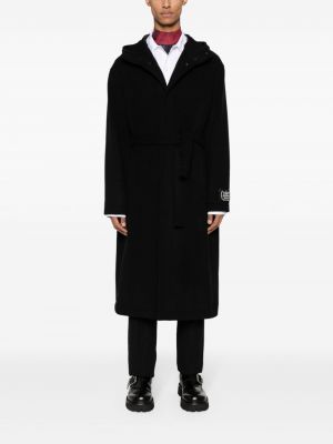 Vilnonis paltas su gobtuvu Msgm juoda