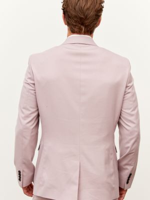Меланжевый приталенный костюм Next розовый