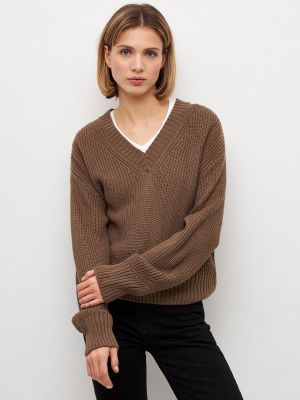 Пуловер Sela коричневый