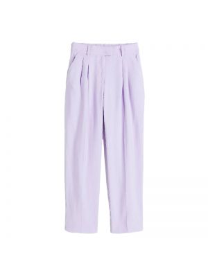 Широкие брюки H&m фиолетовые