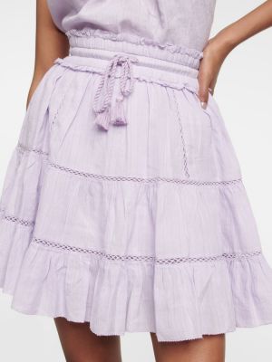 Mini falda de algodón Marant Etoile violeta