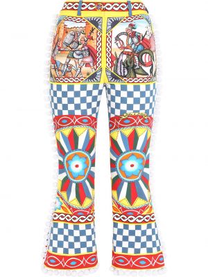 Pantalon à imprimé Dolce & Gabbana blanc