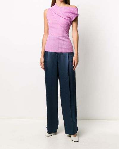 Pantalones de cintura alta bootcut Nina Ricci azul