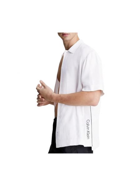 Koszula z krótkim rękawem Calvin Klein biała