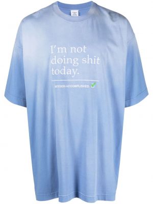 T-shirt con stampa Vetements blu