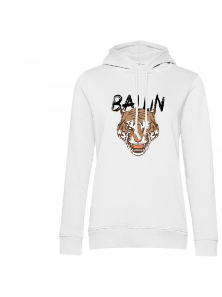 Sweter w tygrysie prążki Ballin Est. 2013 biały