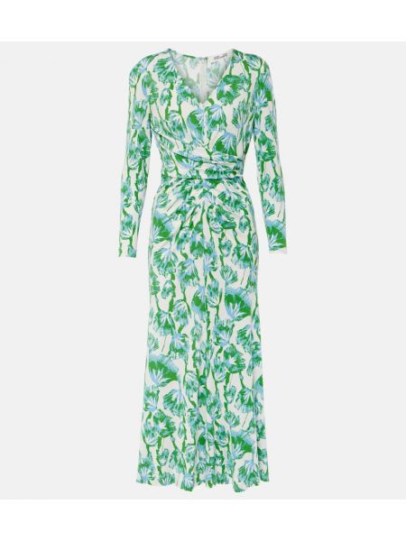 Robe mi-longue Diane Von Furstenberg vert