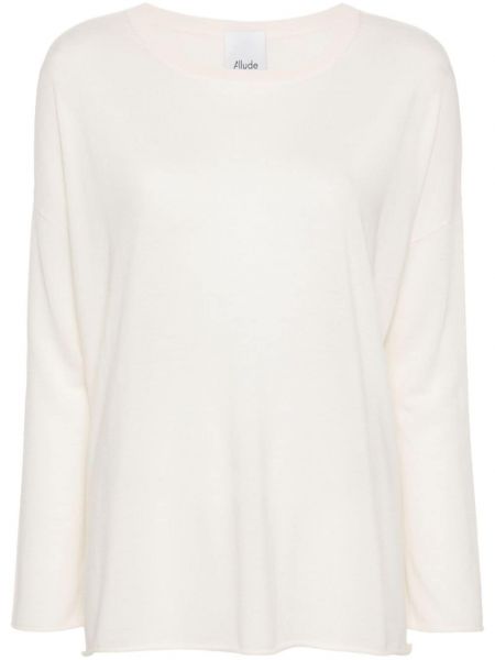 Pull en laine col rond Allude blanc