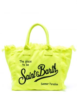 Плажна чанта с принт Mc2 Saint Barth жълто