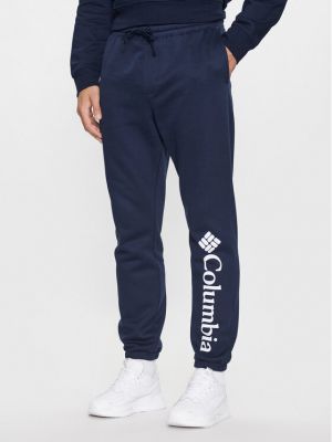 Priliehavé teplákové nohavice Columbia modrá