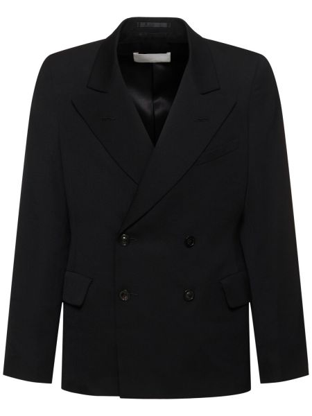 Ull dobbeltspent blazer Maison Margiela svart