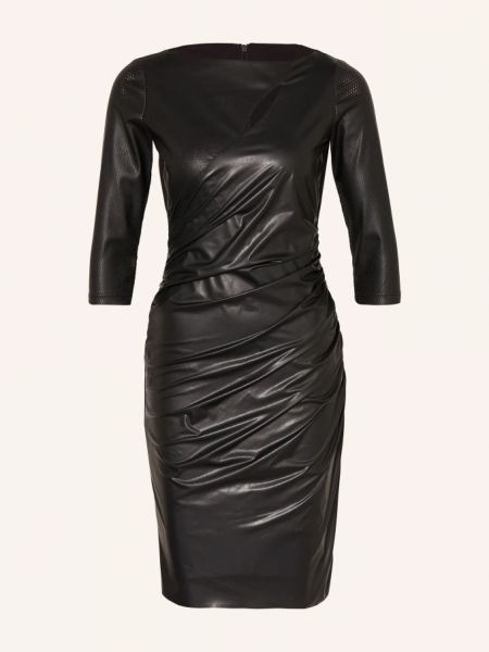 Платье-футляр из микса материалов с вырезами Sportalm черный