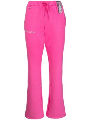 Pantaloni con cristalli Doublet rosa