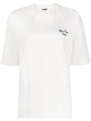 T-shirt ricamato Ymc bianco