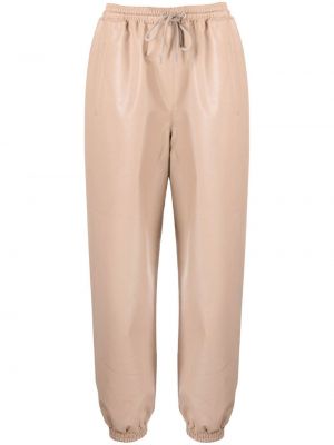Pantaloni din piele din piele ecologică Stella Mccartney roz